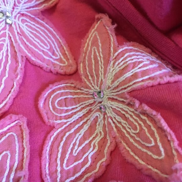 Izod Barbie Pink Floral Embroidered 100% Cotton Baby Tee - Picture 7 of 16